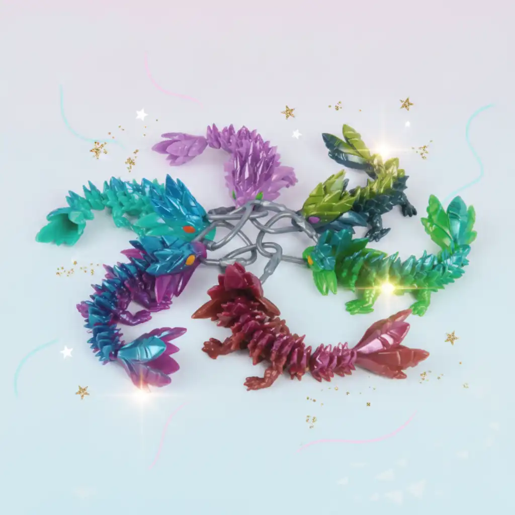 Libérez le stress avec le Dragon en cristal flexible.